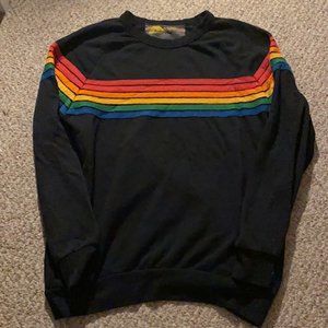 Aviator Nation Black Rainbow Crew